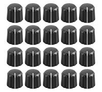 Duontyye 20Pcs 15X13.5mm Plastic Potentiometer Rotary Knob for 6mm Diameter D Type Shaft Guitar Volume Knob.