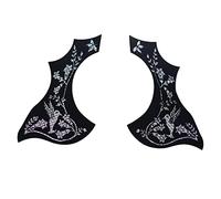 Duontyye 2Pcs Guitar Pickguard Anti-Scratch Guard Plate Self-Adhesive Pick Guard Sticker for Acoustic Guitar Parts