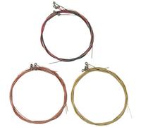 Duontyye 3 Sets Guitar Strings Replacement Steel String for Acoustic Guitar (1 Brass Set, 1 Copper Set and 1 Multicolor Set)