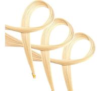 Duontyye 3Pcs Violin Bow Hair Replacement Kit Violin 29.2 Inch Fiddle Bow Rehair Tools Musical Bow Hair Violin Horse Hair, White