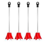 Duontyye 4 Piece 11In Drill Bit Paint Mixer,4 Piece Drill Bit Mixer Attachment 1 Gallon Resin Epoxy Mixer,Paint Red Plastic+Metal for Most Drill Bits