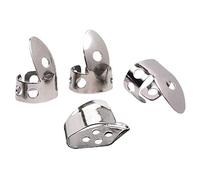 Duontyye 4Pcs Metal Thumb Finger Guitar Picks Stainless Steel Guitar Picks for Acoustic Guitar Banjo Ukulele