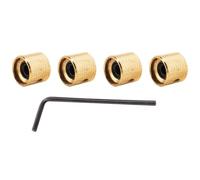 Duontyye 4Pcs Metal Volume Tone Dome Tone Guitar Speed Control Knobs with Screws for Strat Electric Guitar or Bass