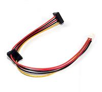 Duontyye ATX Motherboard 4Pin to 2-Port Serial ATA SATA Hard Drive Adapter Power Cable for IPC & Tax Controller 18AWG
