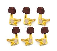Duontyye Guitar Locked String Tuners Tuning Peg Key Machine Heads Semicircle Button for Acoustic Electric Guitar Acoustic Guitar Tuning Peg (3L+)