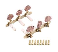 Duontyye Left Right Classical Guitar String Tuning Pegs Machine Heads Tuners Keys 3L3R Professional Guitar Accessories,Red-Brown