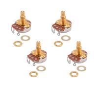 Duontyye Shaft Full Metric Sized Control Pots A500K Audio Taper Potentiometers Pot for Electric Guitar Bass (Set of 4)
