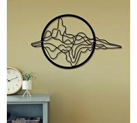 DUOOLN Mountain Scene Metal Wall Art, Abstract Minimalist Rustic Nature Wall Decor for Adventure and Garden Home Decor Hanging