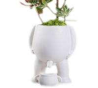 DUOPAI Boy Peeing Plant Pot, Piss Pot Planter, Flower Pots Planters for Indoor Outdoor, Face Planter Pots Head, Funny Plant Pots For Succulent with Drainage Holes, 12x14cm, 300g