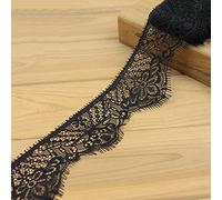 Duories 3 Yard Vintage Lace Trim, Polyester Lace Ribbon, Black, 3 Meters, Multiple Occasions, DECORATIVE_RIBBON_TRIM