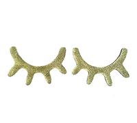 Duories 3D Wooden Eyelashes Sleeping Eyes Wall Sticker Wall Decoration Wall Decoration for Baby Children Bedroom Living Room Nursery Baby Room Playroom Girls Boy Gold