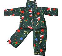 DUORUIMI Doll Clothes Winter Outfit Christmas Pajamas for American Girl Doll 18 inch Santa Pattern