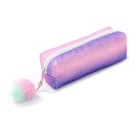 DUORUIMI Rainbow Pencil Case Pen Bag Holder Large Capacity with Glitters Office School Organizer Storage for Students Girls