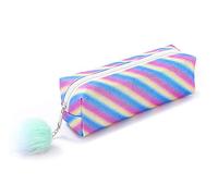 DUORUIMI Rainbow Pencil Case Pen Bag Holder Large Capacity with Glitters Office School Organizer Storage for Students Girls