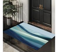 DUOTCYELE Door Mat Indoor 45 x 75 cm - Non Slip Abstract Hill Landscape Mats - Minimalism Welcome Front Doormat - Dirt Trapper Kitchen Floor Mat Inside Doormats, Green