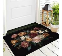 DUOTCYELE Door Mat Indoor 80 x 120 cm - Non Slip Peonies Tulips Mats - Vintage Still Life Flowers Welcome Front Doormat - Dirt Trapper Kitchen Floor Mat Inside Doormats, Multicolor