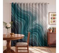 DUOTCYELE Gradient Ripple Texture Blackout Curtains|54 Inch Length 2 Panels Bedroom Drapes Fluid Watercolor Art Living Room Window Curtains Grommet Thermal Insulated Eyelet Drapes W46 x L54 Inch