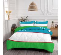 DUOTCYELE Uzbekistan Flag Coverless Duvet Double, 200x200cm | Reversible Meaningful Design Comforter for All Year Round, Cosy Lightweight Coverless Duvet Quilt for Bedroom, Machine Washable