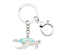 DUOWEI Enamel Tortoise Sea Turtle Keychain Ocean Keyring Handbag Purse for Women Girl Gift (Ocean)