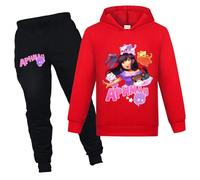 Duoxinbos Adventure Girls Tracksuits Printed Casual Hoodies 2-Piece Outfit 3-13 Years