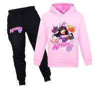 Duoxinbos Adventure Girls Tracksuits Printed Casual Hoodies 2-Piece Outfit 3-13 Years