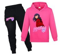 Duoxinbos Girls Tracksuits，Cute Cartoon Printing Comfort Casual Outfit for Little Girls, 2 Piece Playdates & Loungewear