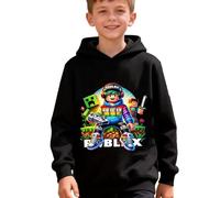 Duoxinbos Roblox Hoodie Boys Sweatshirt YouTuber Teen PS4 Game Character Tops Girls Casual Pullover Long Sleeve T-shirts 2-13Y