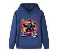 Duoxinbos Roblox Hoodie Boys Sweatshirt YouTuber Teen PS4 Game Character Tops Girls Casual Pullover Long Sleeve T-shirts 2-13Y Royal Blue