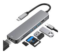 DUOYHIEL 7-in-1 USB-C Hub, 4K HDMI, 100W PD, 3 USB-A, SD/TF, Compatible with MacBook Pro/Air, iPad Pro, iMac, iPhone 15 Pro/Pro Max, XPS, Thinkpad