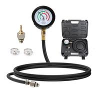 DUOYI Exhaust Back Pressure Tester Kit with Carrying Case,Professional Diagnosis Automotive Exhaust Back Pressure Gauge Kit with 6-Foot Hose,2.5" HD Gauge,M12 & M18 Adapter