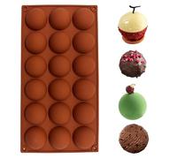 duoyif Semi-sphere Silicone Mould Diameter 4.8 cm 18 Cavities Chocolate Moulds Semi-Sphere BPA Free Cake Mould Balls Baking Moulds for Ball Chocolate Mousse Domed Jelly (18 Cavities Diameter 4.8 cm)