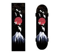 duoyif Skateboard Grip Tape, White Cranes Pattern, 24 x 85 cm/9.45 x 33.46 inches, Self-Adhesive, Waterproof, Non-Slip, Wear-Resistant