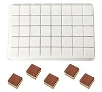duoyif Square Chocolate Mould Silicone Mould 40 Holes Silicone Mould Square Chocolate Mould Cube Ice Cube Moulds Cube Mould for Ice Cubes Jelly Square Chocolate Cubes Chocolates Gummies
