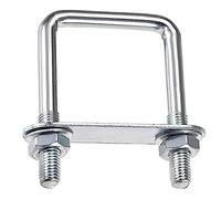 duoyif Stainless Steel M10 U-Bolt 85x125mm Square With Nut Frame Plate Washer for Pipe Fastening