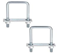 duoyif U Bolts M8 95 x 120mm Square Stainless Steel with Nut Frame Plate Washer U bracket for Pipe fixing Car Ships 2 piece