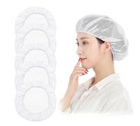 DUOYIJIN Mesh Waiter Chef Caps 5PCS Elastic Catering Hats Restaurant Kitchen Cooking Hats Industrial Workshop Hair Net Adjustable Reusable Food Service Hat for Unisex Workers Cleaners Bakers(White)
