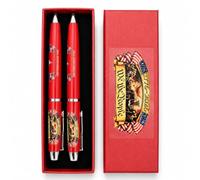 DuoZanthic 2 PCS 250th Anniversary Commemorative Ballpoint Pen, 1776-2026 Commemorative Patriotic Pen with Gift Box, Independence Day Keepsake Gift(Red)