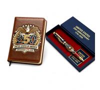 DuoZanthic 250th U.S. Anniversary fountain Pen and Notebook Set, Patriotic Commemorative Pen with Journal, 1776-2026 Independence Day Gift for Patriots and Collectors, Freedom Celebration Gift
