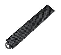 duozea Slim Silicone Dish Drainer Organizer - Dish Drainer Soap Dish Drying Sink Bottles Boards Cutting Brushes Non-Slip Folding Black 42 x 8 cm