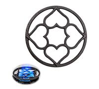 duozoanz Cast Iron Wok Ring Pan Support - 19 cm Pot Holder Gas Cooker Grid Universal Pan Carrier Made of Iron with 8 Mounting Slots in the Base for Stove Top Heat Simmer Coffee Maker, Pack of 1