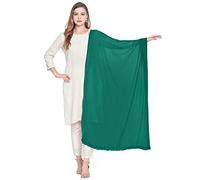 DUPATTA BAZAAR Woman's Rama Green Chiffon Dupatta Free size