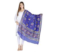 Dupatta for Indian Wear - Rajasthani Ethnic Hand Embroidered Mirror Embellished Party Wear Hippie Boho Clothing Bollywood Outfits Clothes - Midnight Blue