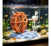 Dupbisce Dynamic Skeleton Bubbler Aquarium Decoration, Air Driven Moving Action Fish Tank Skeleton Ornament, Spooky Halloween Landscape Decor For Aerating And Oxygenating