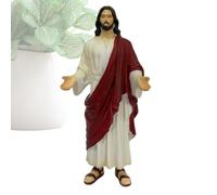 Dupbisce Jesus Christ Statue | Religious Sacred Decoration Wearing a Robe | Religious Inspirational Statue | for Desk Thanksgiving Holiday Birthday Party Offices Home Bedroom Room Mantel Shelf