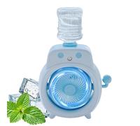Dupbisce Portable Fan With Mist,USB Rechargeable Table Humidifier Sprayer - with Water Tank Personal Misting Fan,for Bedside Table, Dorm, Outdoor, Bedroom, Car, Beach