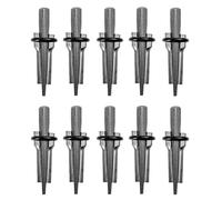 DUPDMKIN Rock Splitting Wedges, 10 Pack Steel Plug Wedges & Feather Shims for Concrete, Stone, 5/8in Diameter, High Carbon Steel