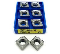 DUPHA 1 Box/10 Pcs CNC Carbide Turning Inserts Cutters CCGT 09T302 CCGT 09T304 CCGT 09T308-AK H01 CNC Lathe Milling Aluminum Turning Tool (Angle : CCGT 09T304-AK H01)