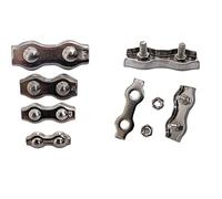 Duplex Clamps Wire Rope Clip 316 Stainless Steel A4 Marine Grade, Wire Rope Clips Cable Clamp, Industrial and Household Use - Pack of 4 (M3)