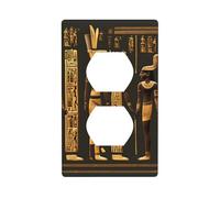 Duplex Device Receptacle Ancient Egyptian Hieroglyph Print Wall Plate Switch Plate Electrical Outlet Cover