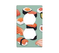 Duplex Device Receptacle Delicious sushi 1 Print Wall Plate Switch Plate Electrical Outlet Cover